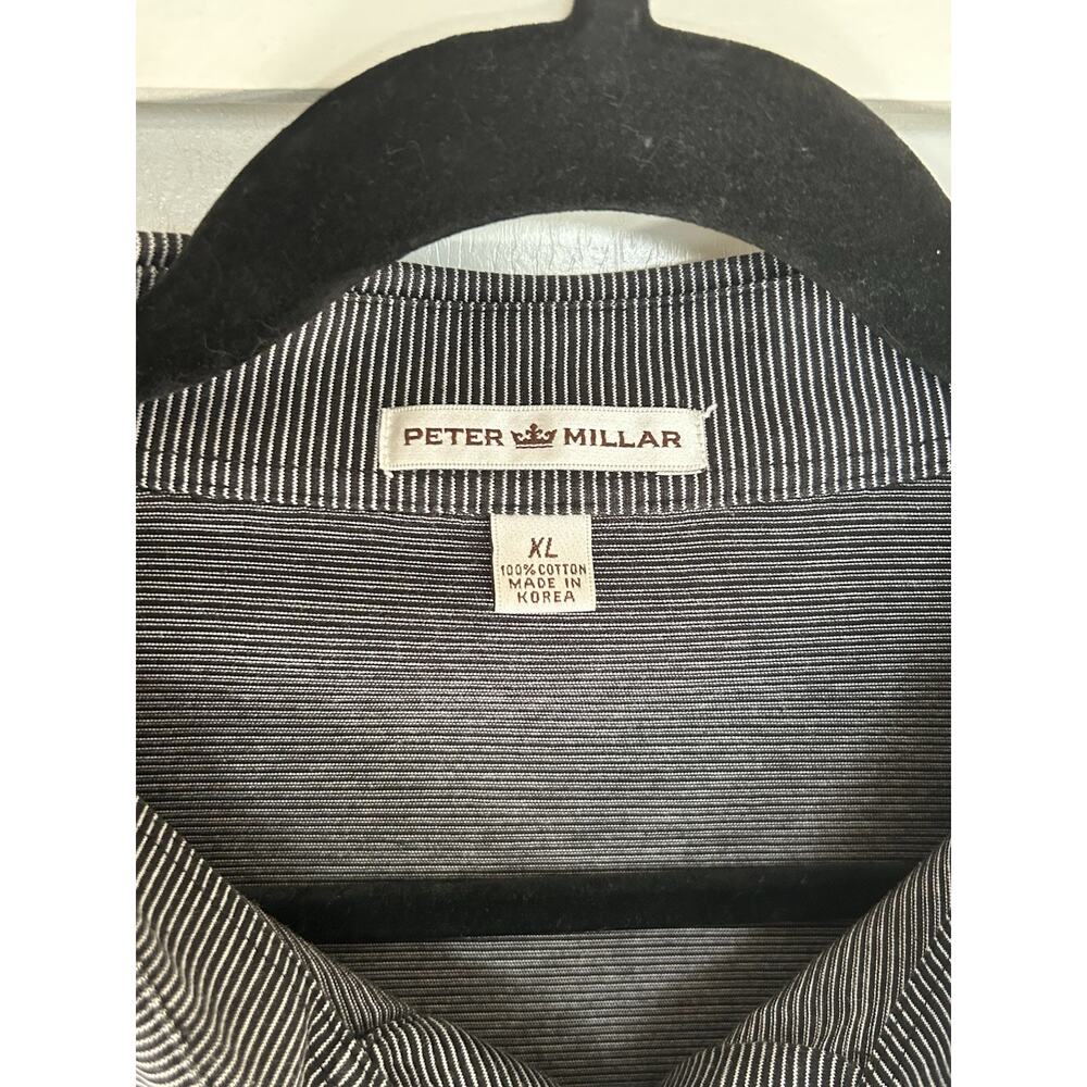 Peter Millar Men's Golf Polo Shirt Size XL Stripe Pattern